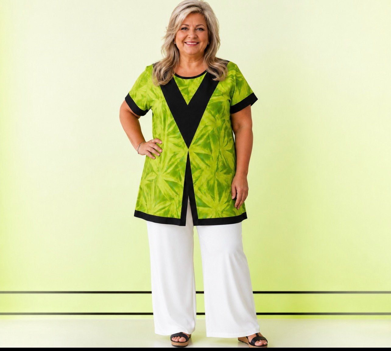 Nieuw Luna Serena tuniek past voor maat 52/54/56, Ophalen of Verzenden, Nieuw, Groen, Blouse of Tuniek