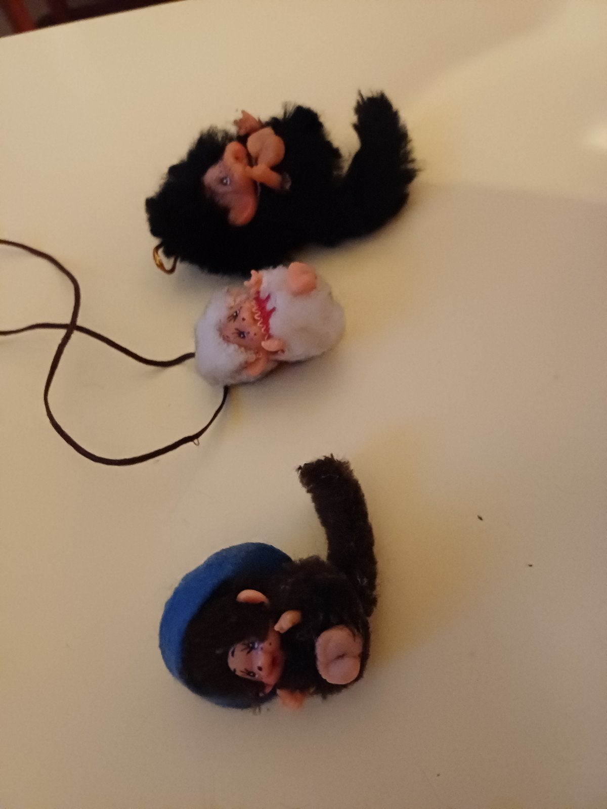 3 Vintage Monchichi Aapjes - Zeldzaam en Uniek, Ophalen of Verzenden, Gebruikt