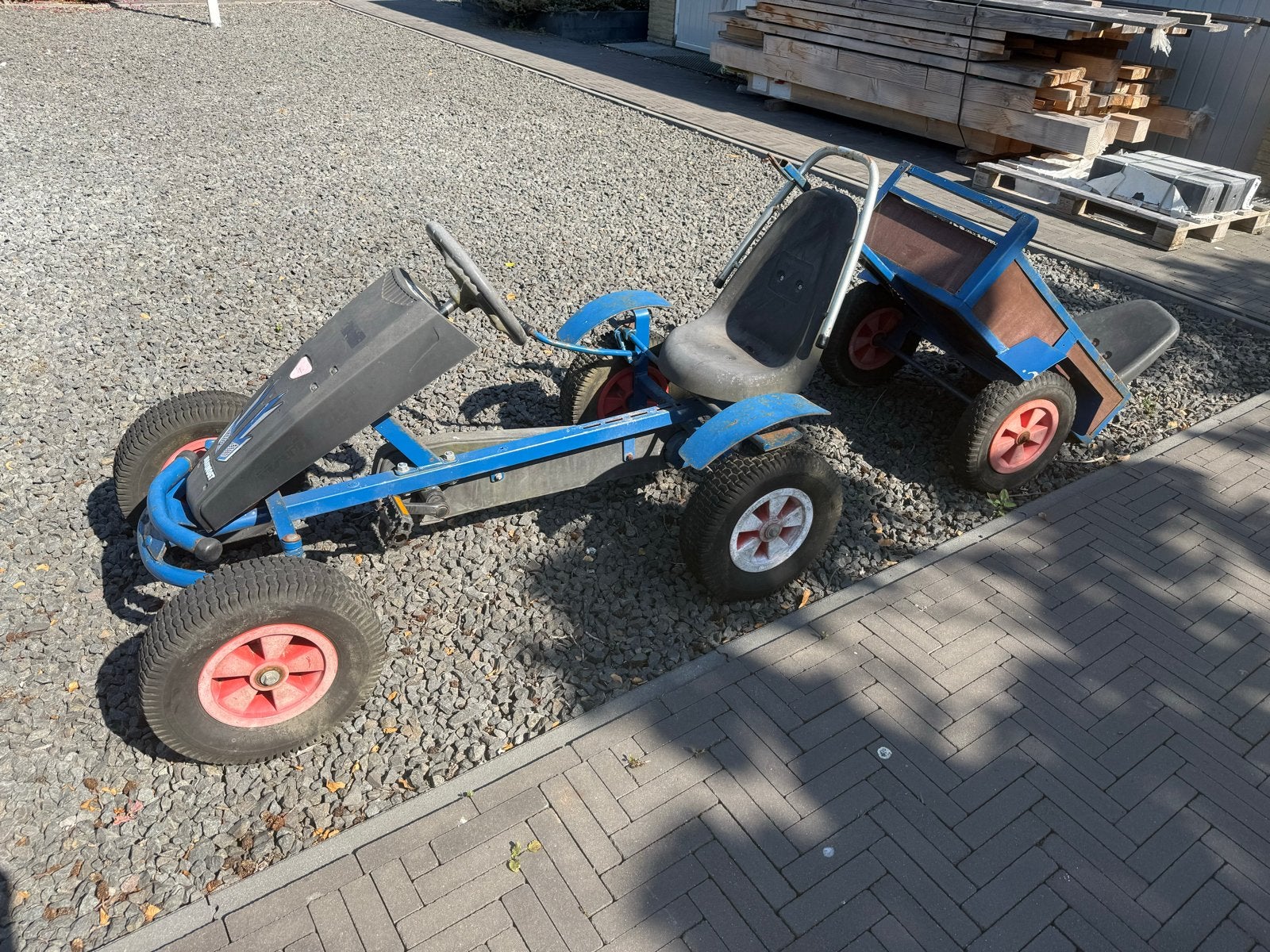 Mammoet skelter met aanhanger, Kinderen en Baby's, Speelgoed | Buiten | Skelters, Ophalen, Gebruikt, Mammoet, Met kar of aanhanger