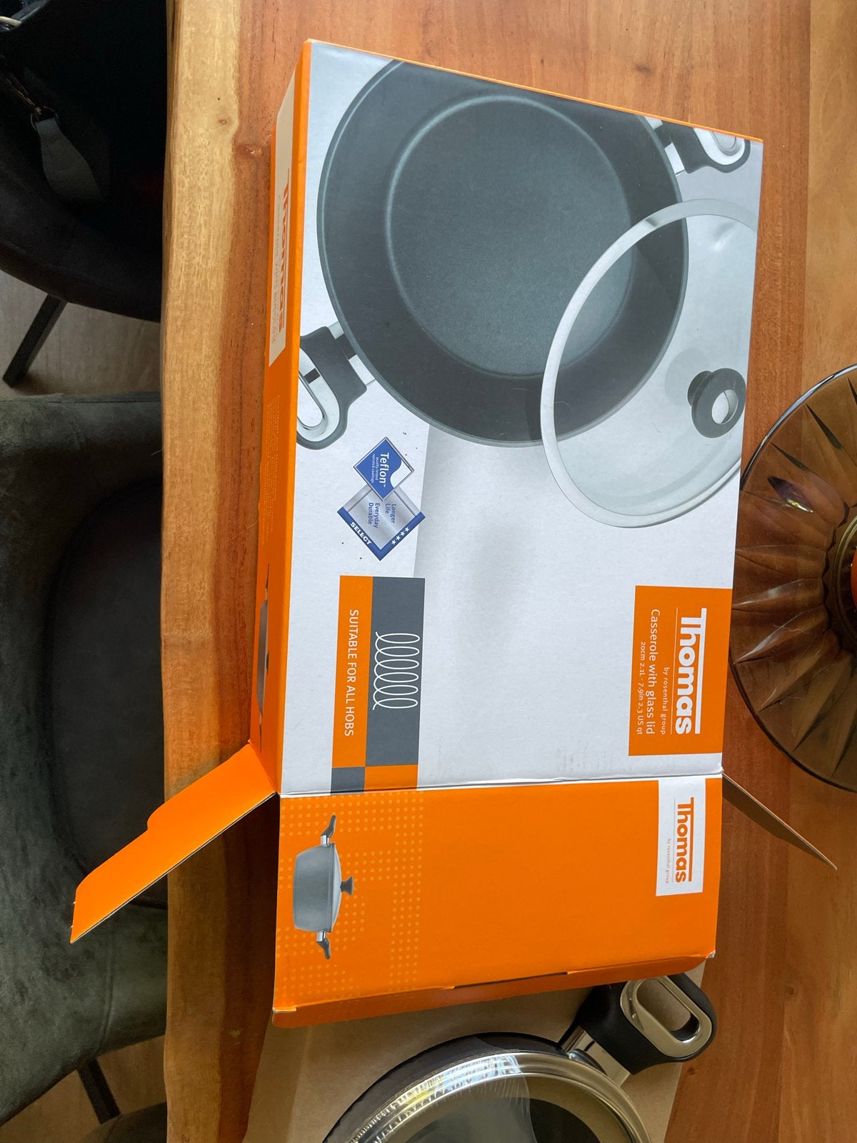 Thomas Casserole met glazen deksel - 20cm, Huis en Inrichting, Met deksel, Ophalen of Verzenden, Kookpan, Overige merken