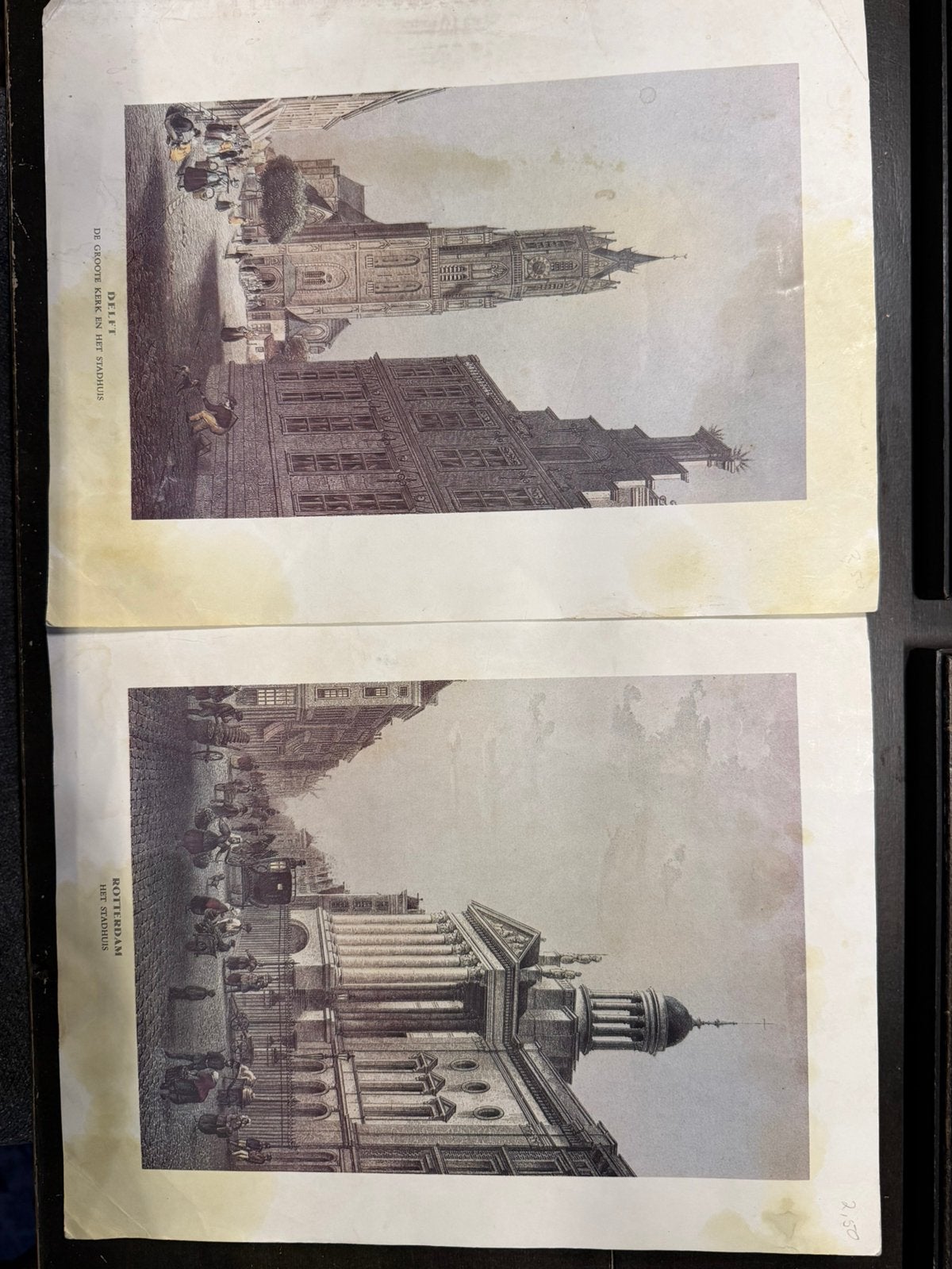 2 oude prenten, Antiek en Kunst, Kunst | Etsen en Gravures, Ophalen