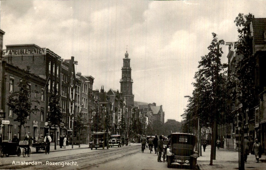 Amsterdam - Rozengracht - Straatzicht, Ophalen of Verzenden, 1920 tot 1940, Gelopen, Noord-Holland