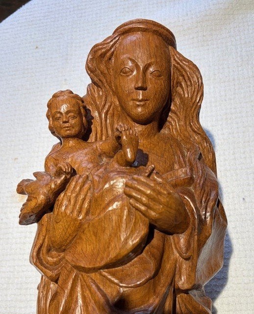 Madonna met Kind, Antiek en Kunst, Ophalen of Verzenden, Hout, Houtsnijwerk, Religie