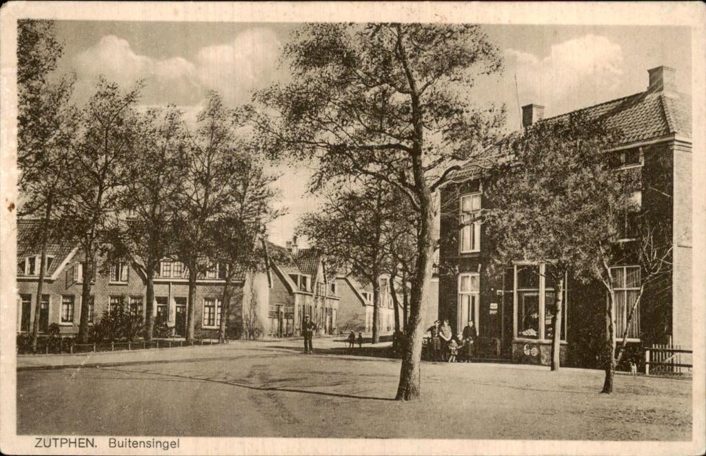 Zutphen - Buitensingel - Straatbeeld, Ophalen of Verzenden, 1920 tot 1940, Ongelopen, Gelderland