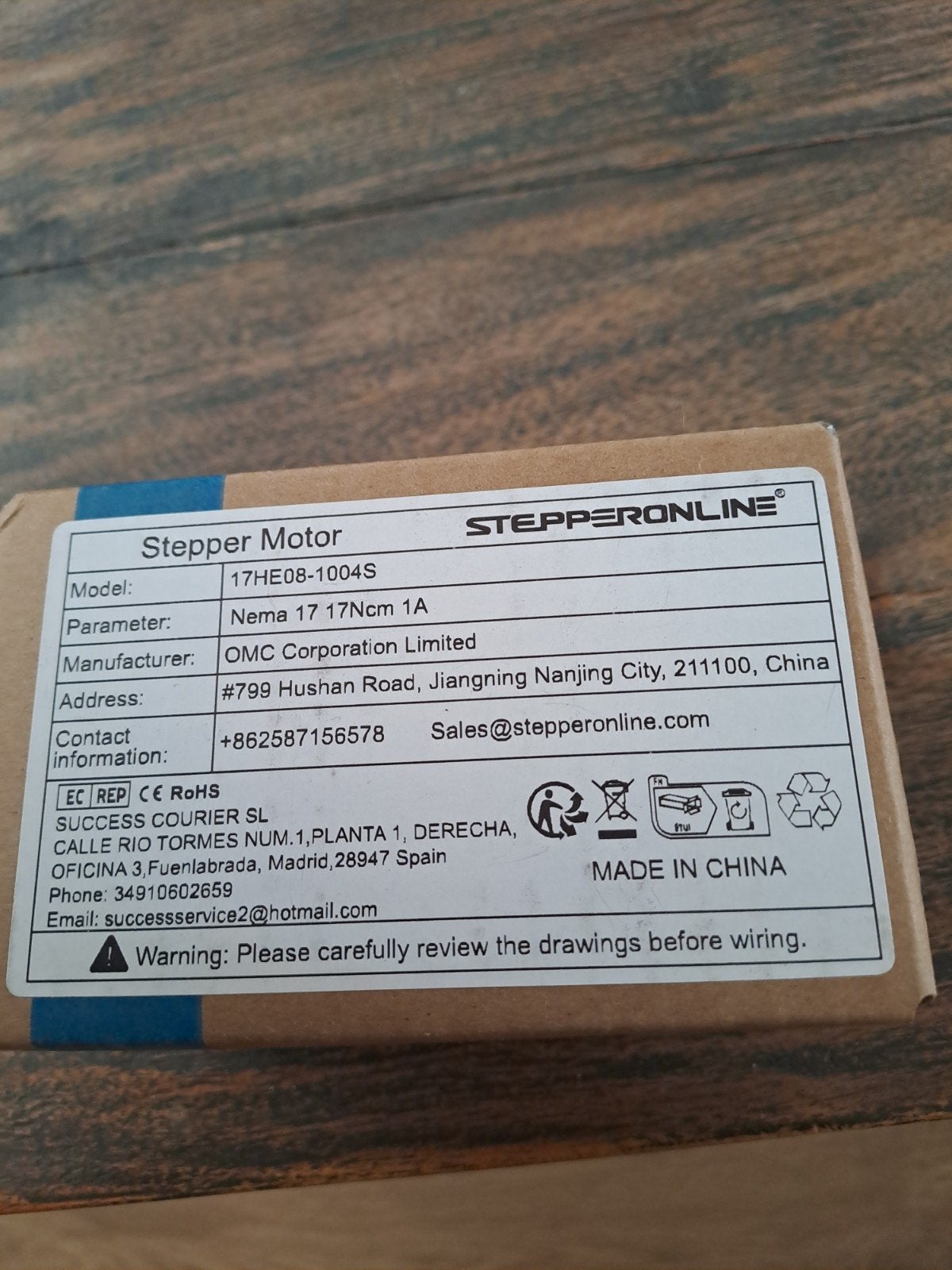 Nema 17 Stepper Motor - Nieuw in doos, Ophalen of Verzenden, Nieuw, Elektromotor