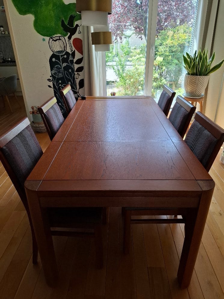 tafel, Huis en Inrichting, Tafels | Eettafels, Ophalen, Gebruikt, 200 cm of meer, 50 tot 100 cm