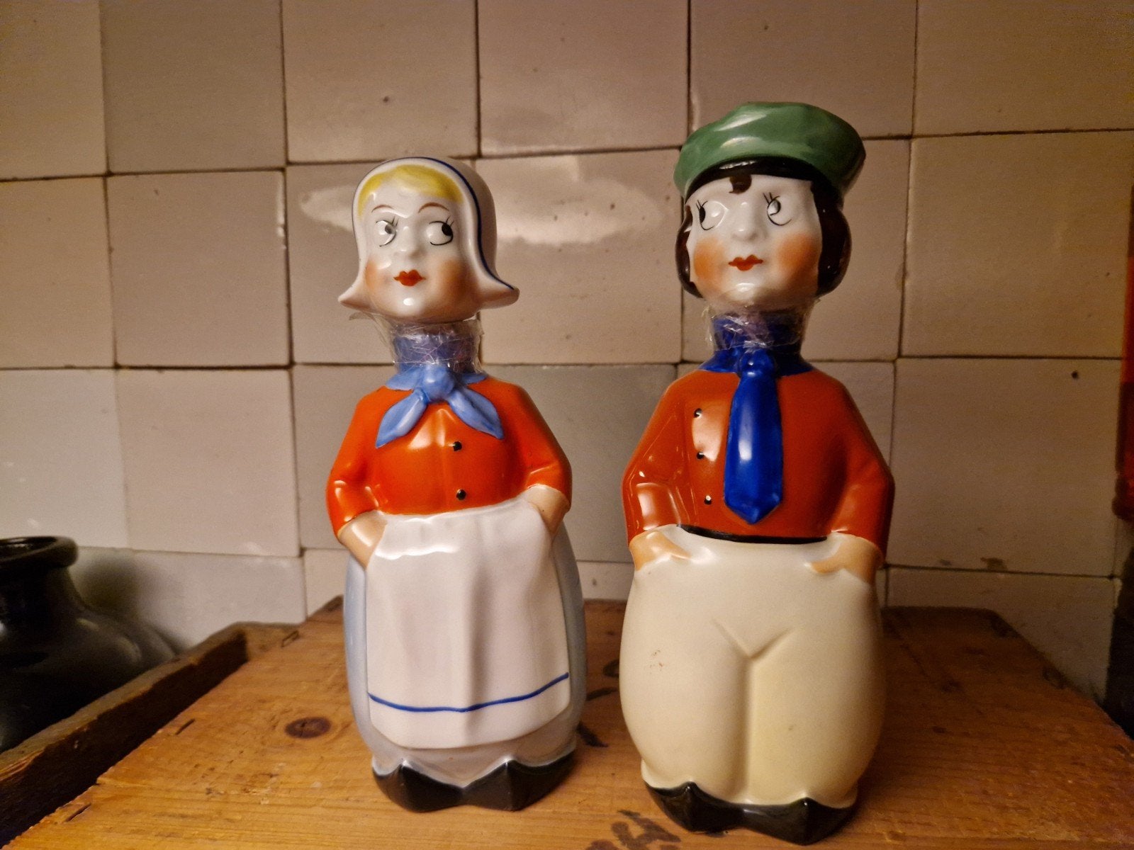 Bols poppetjes zeer zeldaam en oud., Ophalen of Verzenden