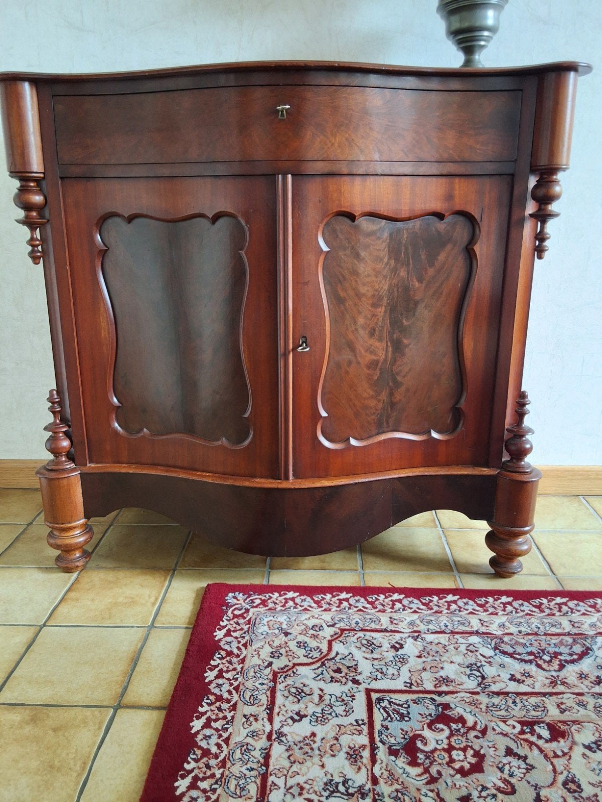 antieke mahonie houten biedemeier penantkast/ dienstbodekast, Ophalen