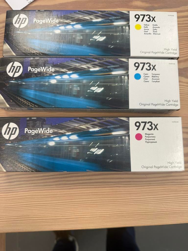 Nieuwe originele HP 973x cartridges (geel, cyaan, magenta), Computers en Software, Printerbenodigdheden, Ophalen of Verzenden