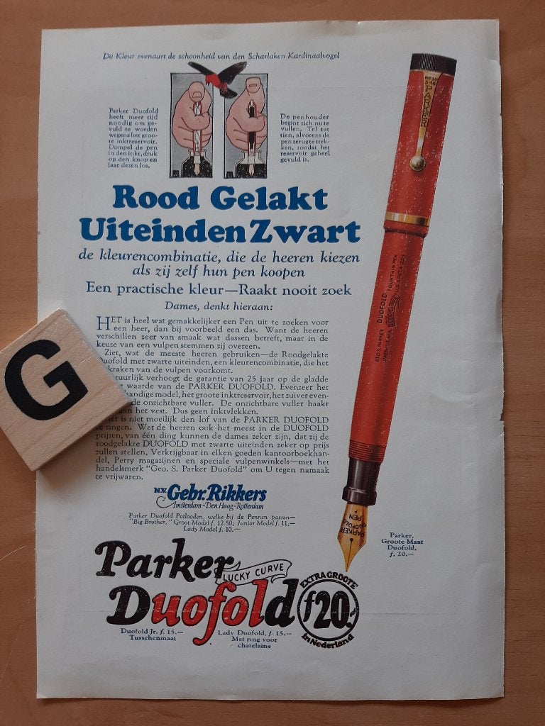 Parker pen   vulpen reclame, Ophalen of Verzenden, Gebruikt, Vulpen, Parker