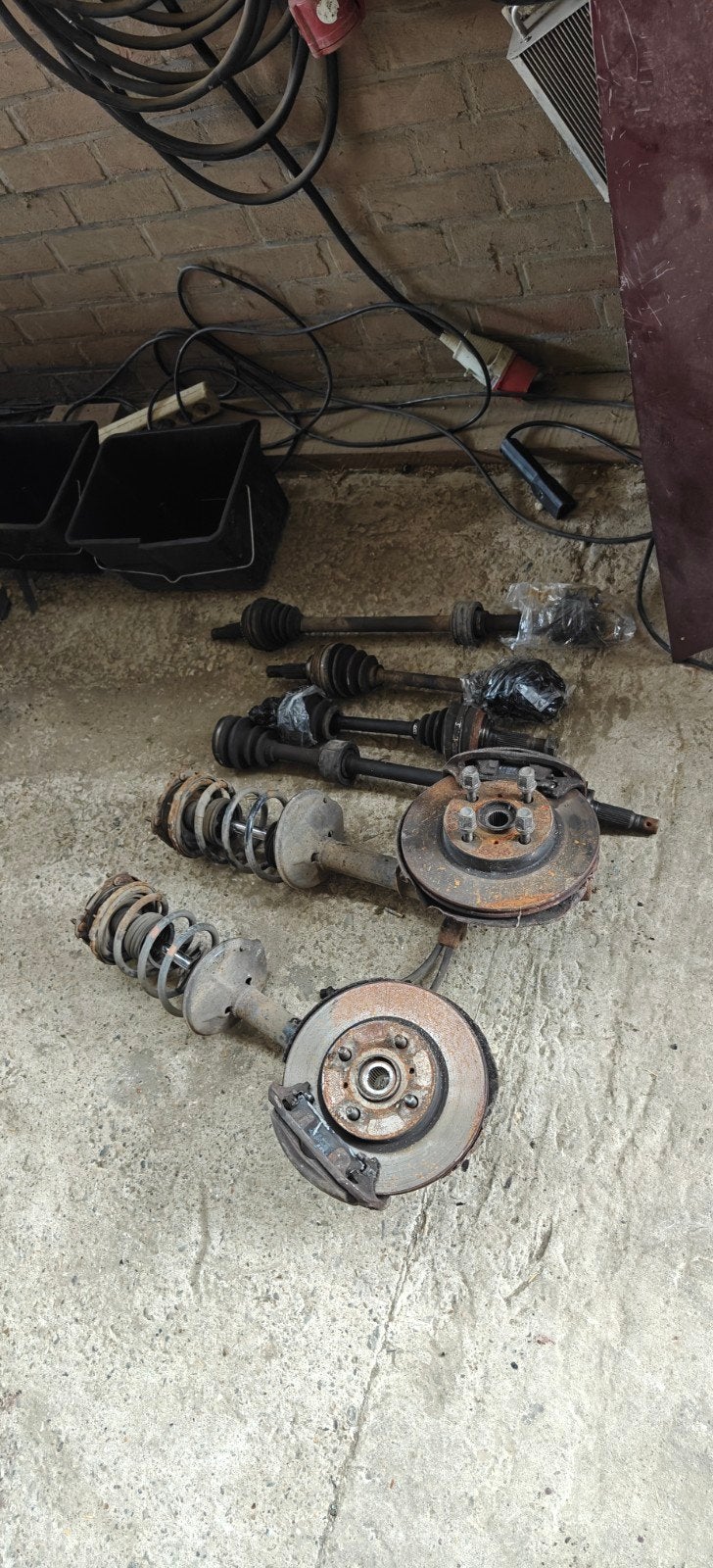 Toyota Paseo naven, assen, remmen - upgrade voor Starlet, Ophalen of Verzenden, Gebruikt, Toyota