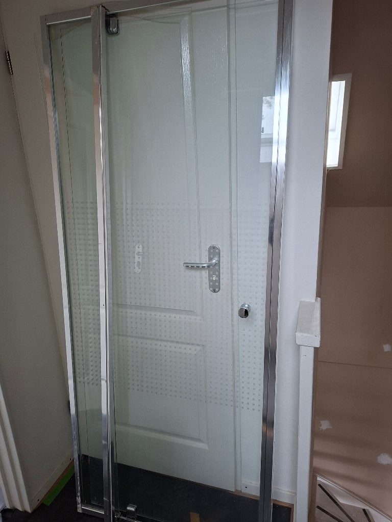 Douche deur, Ophalen, Gebruikt, Glas, Douche