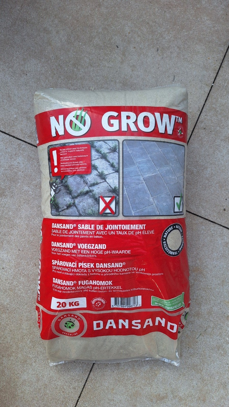 Dansand No Grow Voegzand - 20 KG, Ophalen, Nieuw, Voegzand