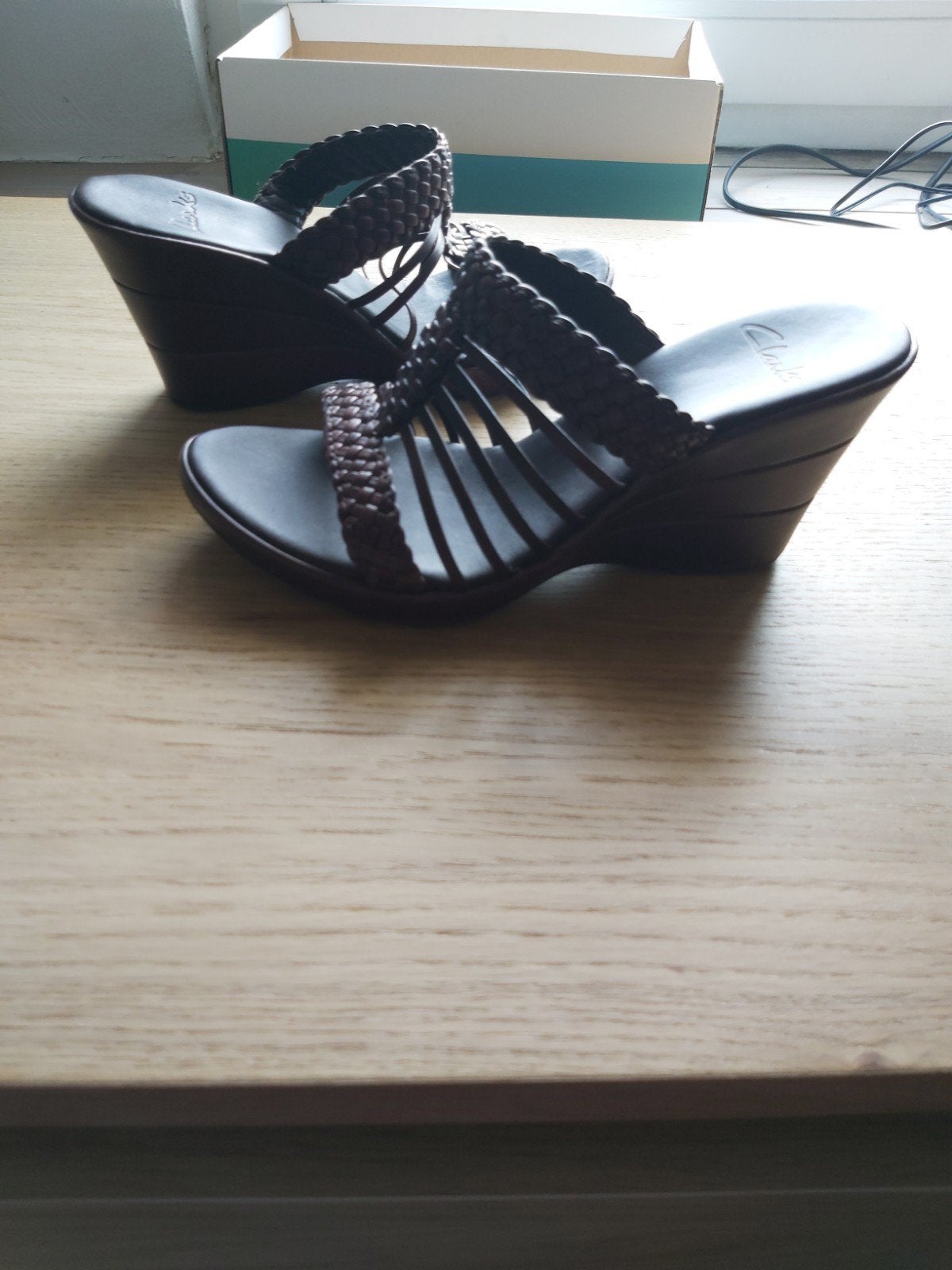Clarks Leather Sandalen Maat 37 nieuw, Ophalen, Bruin, Nieuw, Sandalen of Muiltjes