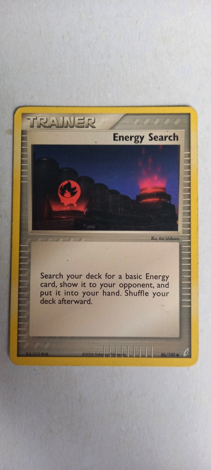 Pokémon Trainer Kaart: Energy Search (86/100), Ophalen of Verzenden, Gebruikt, Losse kaart