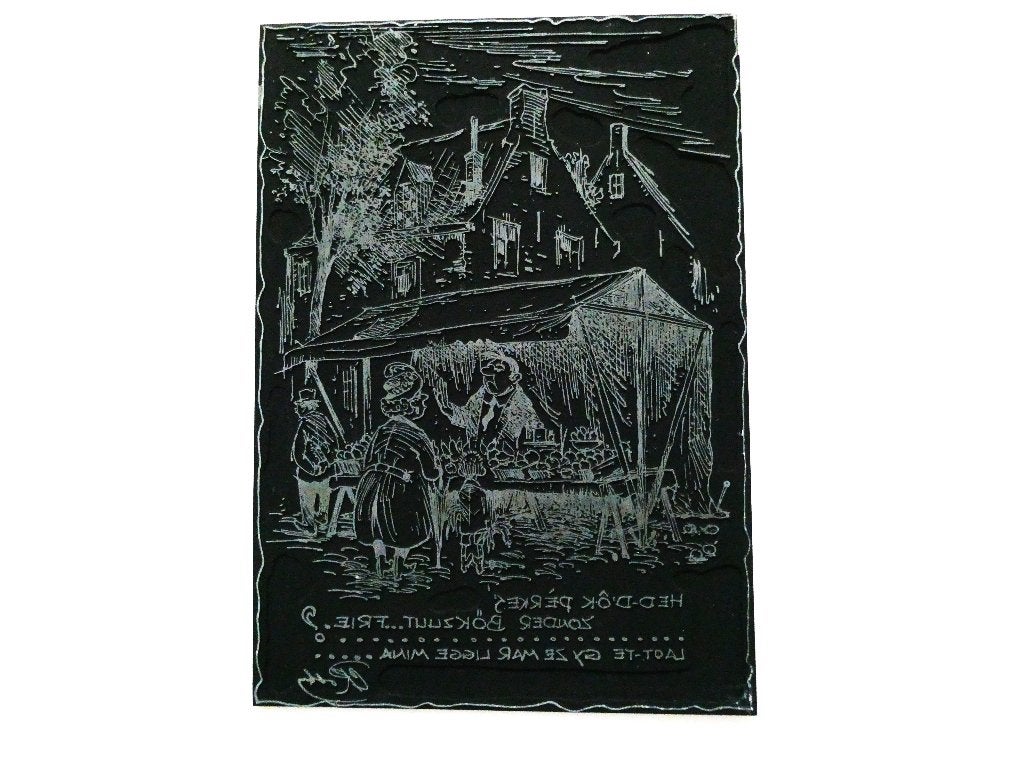 Stempel marktkraam fruitkraam markt kraam België, Ophalen of Verzenden