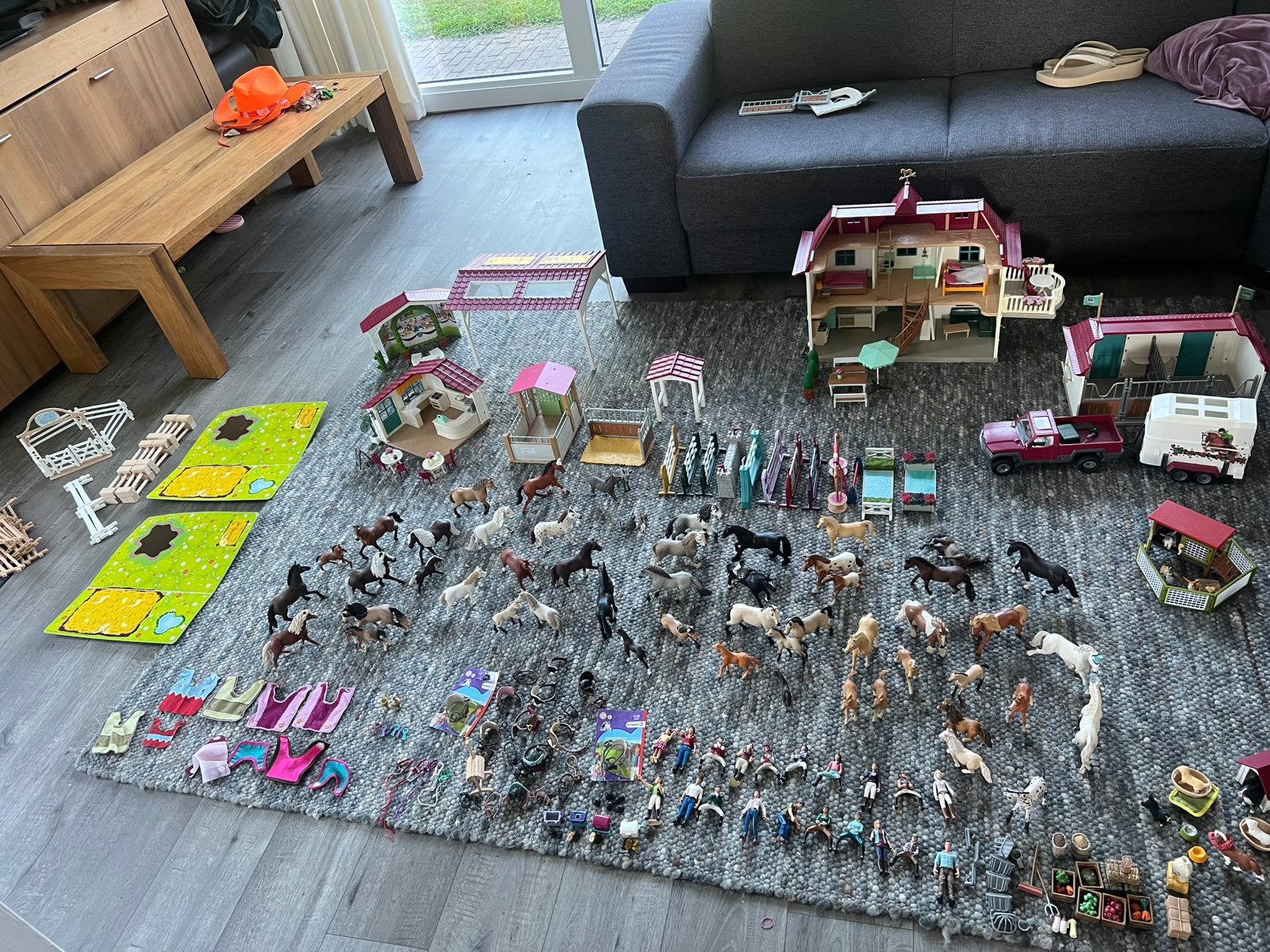 Grote Schleich paardenverzameling, Ophalen of Verzenden, Gebruikt