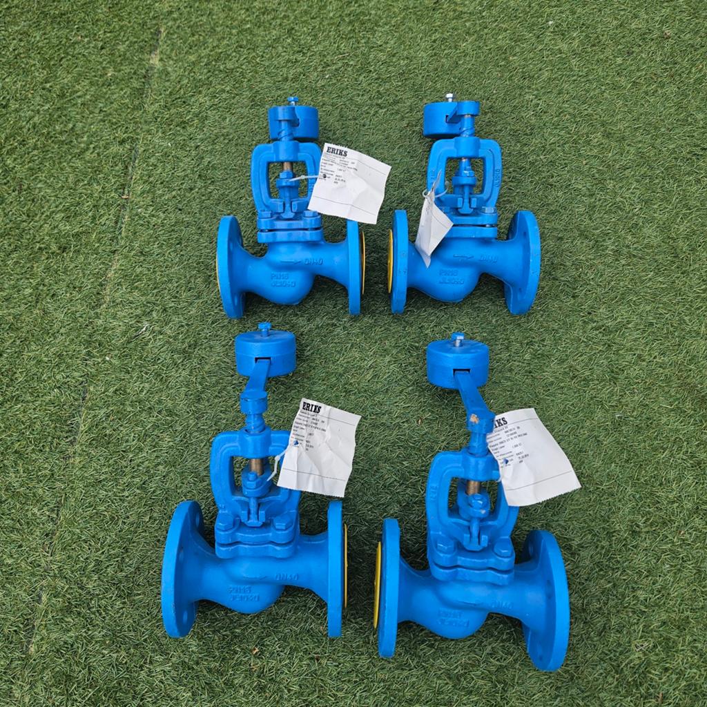 4x Eriks Klepafsluiter Type 268ZS Gietijzer Flens PN16, Ophalen, Nieuw