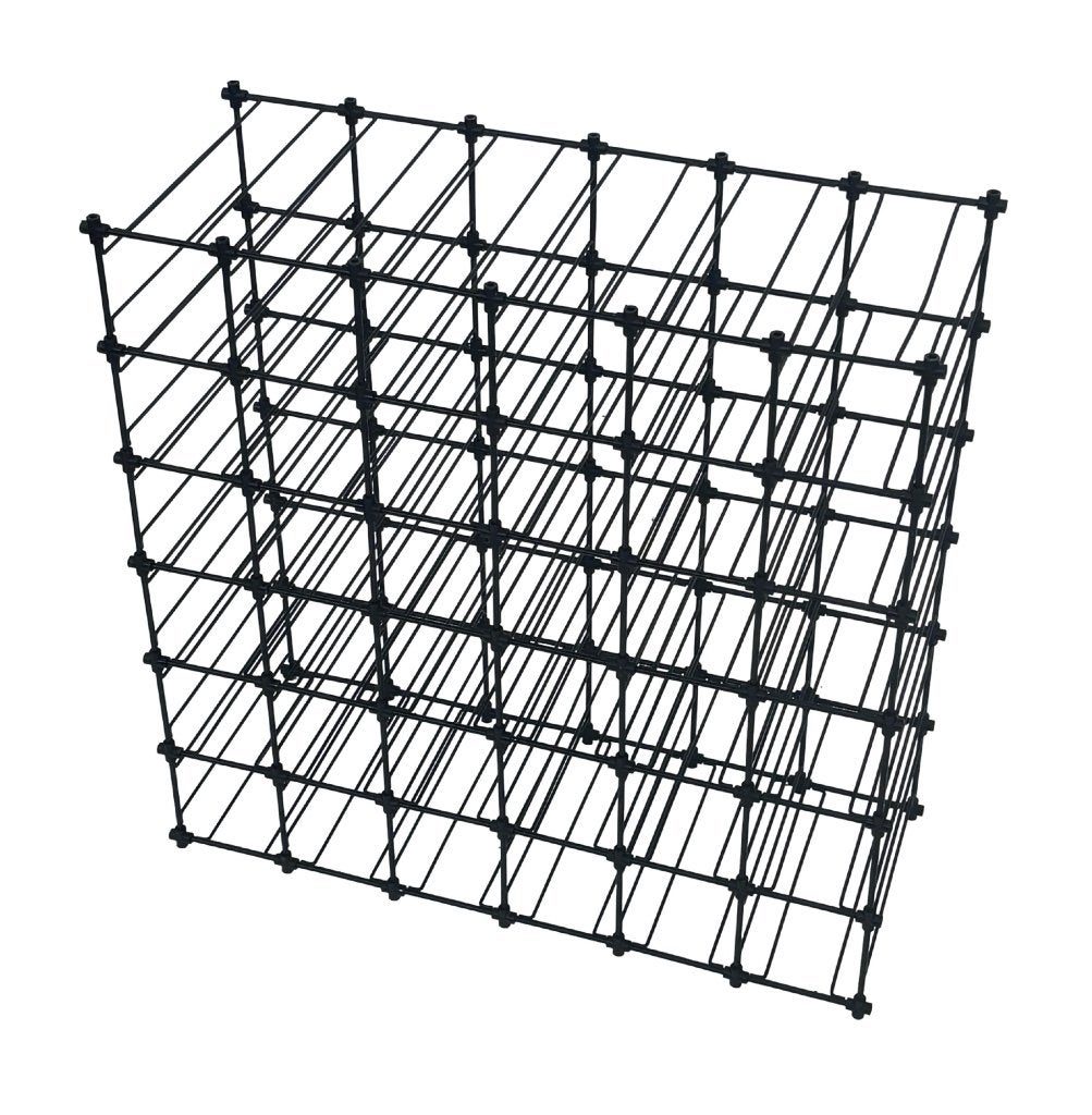 Vintage Wijnrek Modulair Metaal Jaren 80 Minimalistisch