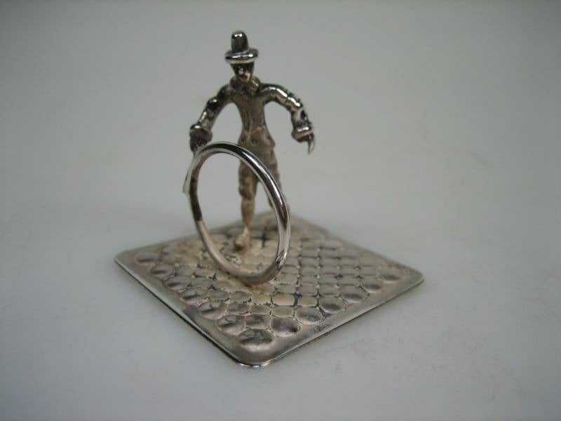 Zilver Miniatuur hoepelaar Amsterdam 1977 zilversmid Lesener