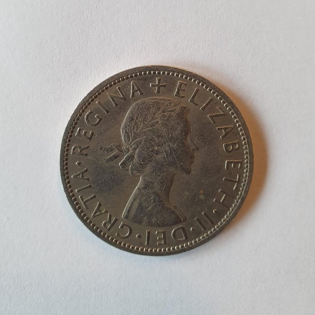 UK Half Crown 1959, Postzegels en Munten, Ophalen of Verzenden, Overige landen, Losse munt