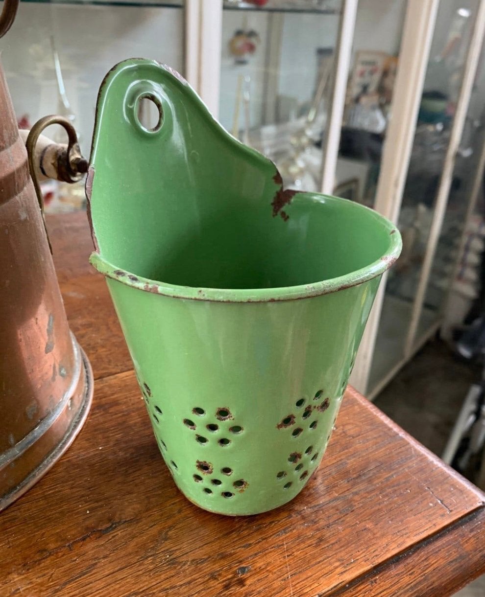 Zeepbakje aanrecht bakje Leuke oude brocante emaille, Antiek en Kunst, Ophalen of Verzenden