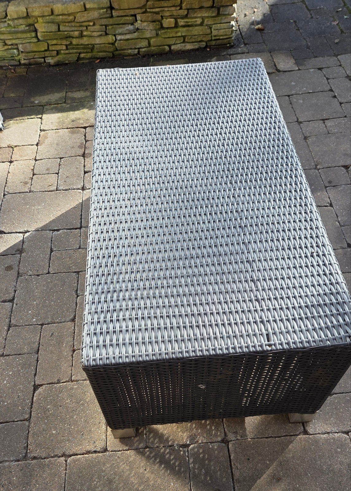 Wicker hocker in goede staat., Ophalen, Gebruikt, Wicker
