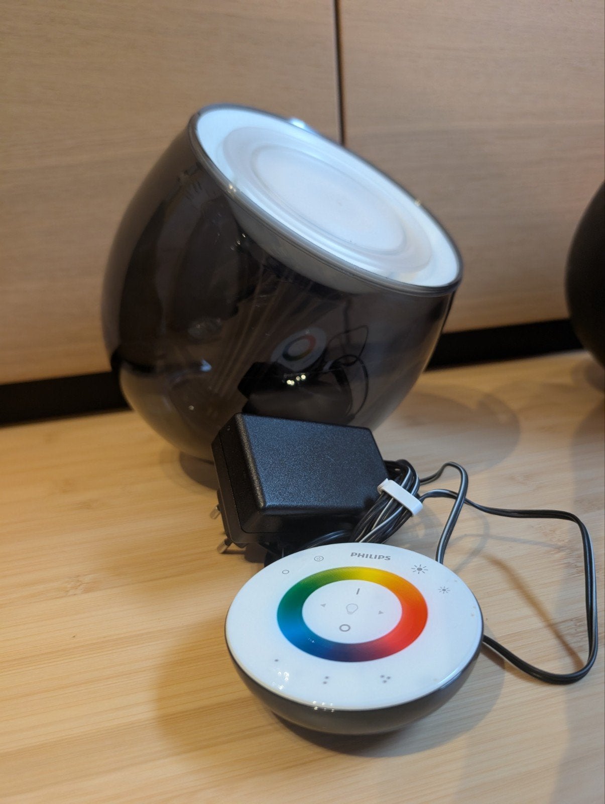 Philips LivingColors LED Lamp zwart transparant, Ophalen, Dimbaar, Gebruikt, Kunststof