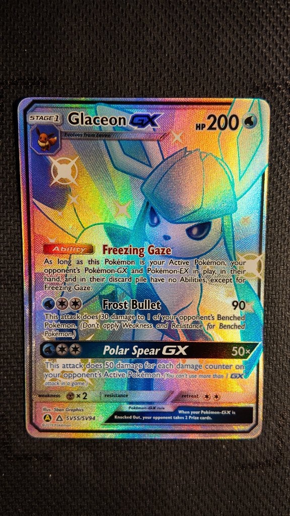 Glaceon-GX SV55 Hidden Fates Shiny Vault | Pokemon kaart, Ophalen, Zo goed als nieuw, Losse kaart, Foil