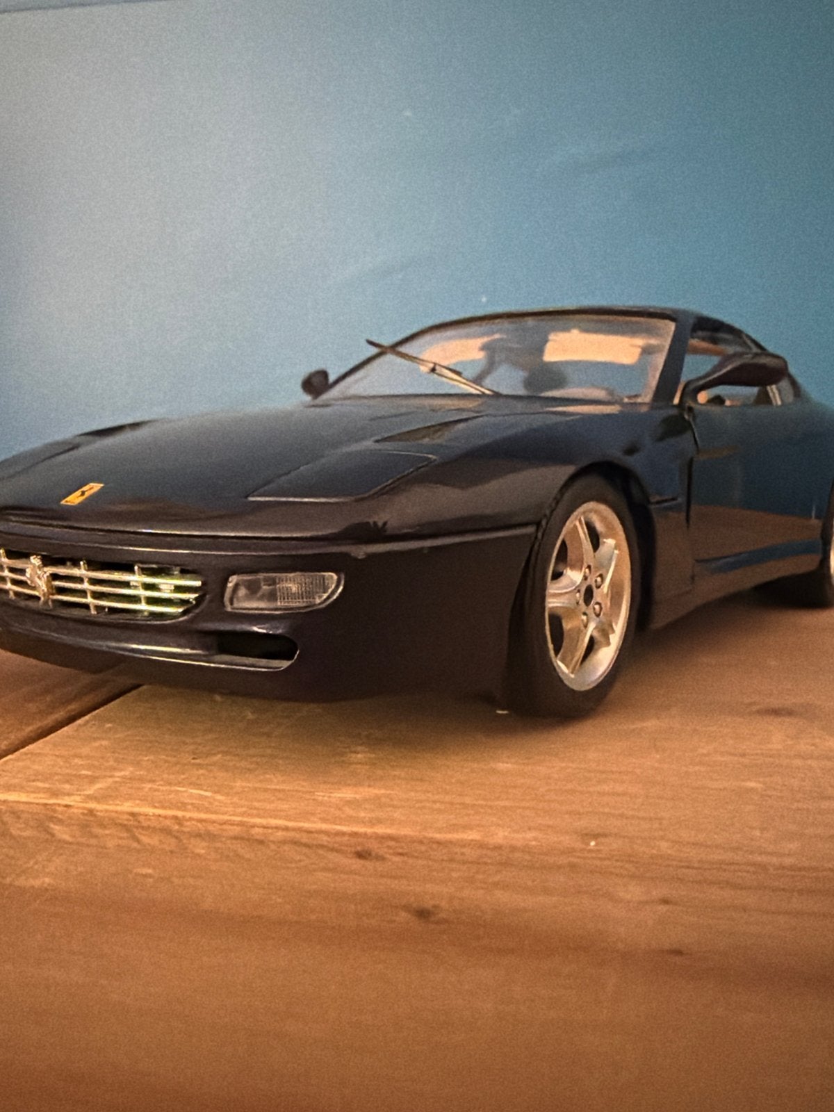 Ferrari F355 modelauto - Donkerblauw, Ophalen of Verzenden, Zo goed als nieuw, Auto, Overige merken