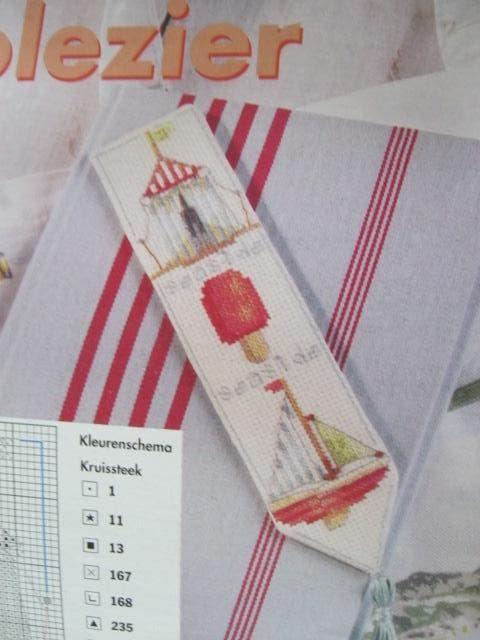 Borduurpatroon  Strand tent /  Boot  nr 1102 do, Verzenden, Zo goed als nieuw, Handborduren, Patroon