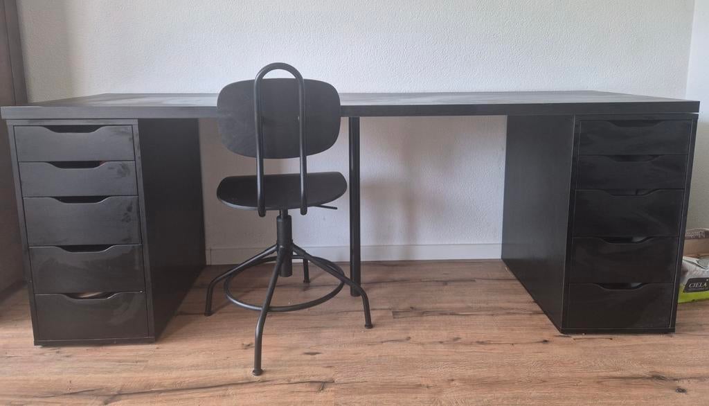 Lagkapten / Alex bureau 200 x 60, Huis en Inrichting, Bureaus, Ophalen, Zo goed als nieuw