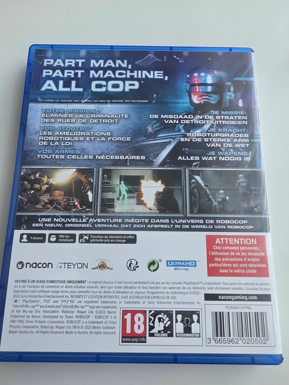 RoboCop: Rogue City PS5 - Nieuwstaat Lees Beschrijving Aub, Vanaf 18 jaar, Shooter, Nacon EU, 1 speler