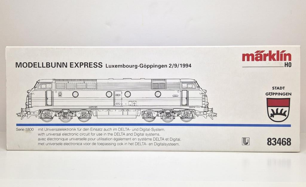 Märklin H0 83468 Digital / Delta diesellocomotief 1800 CFL., Hobby en Vrije tijd, Wisselstroom, Locomotief, Ophalen of Verzenden