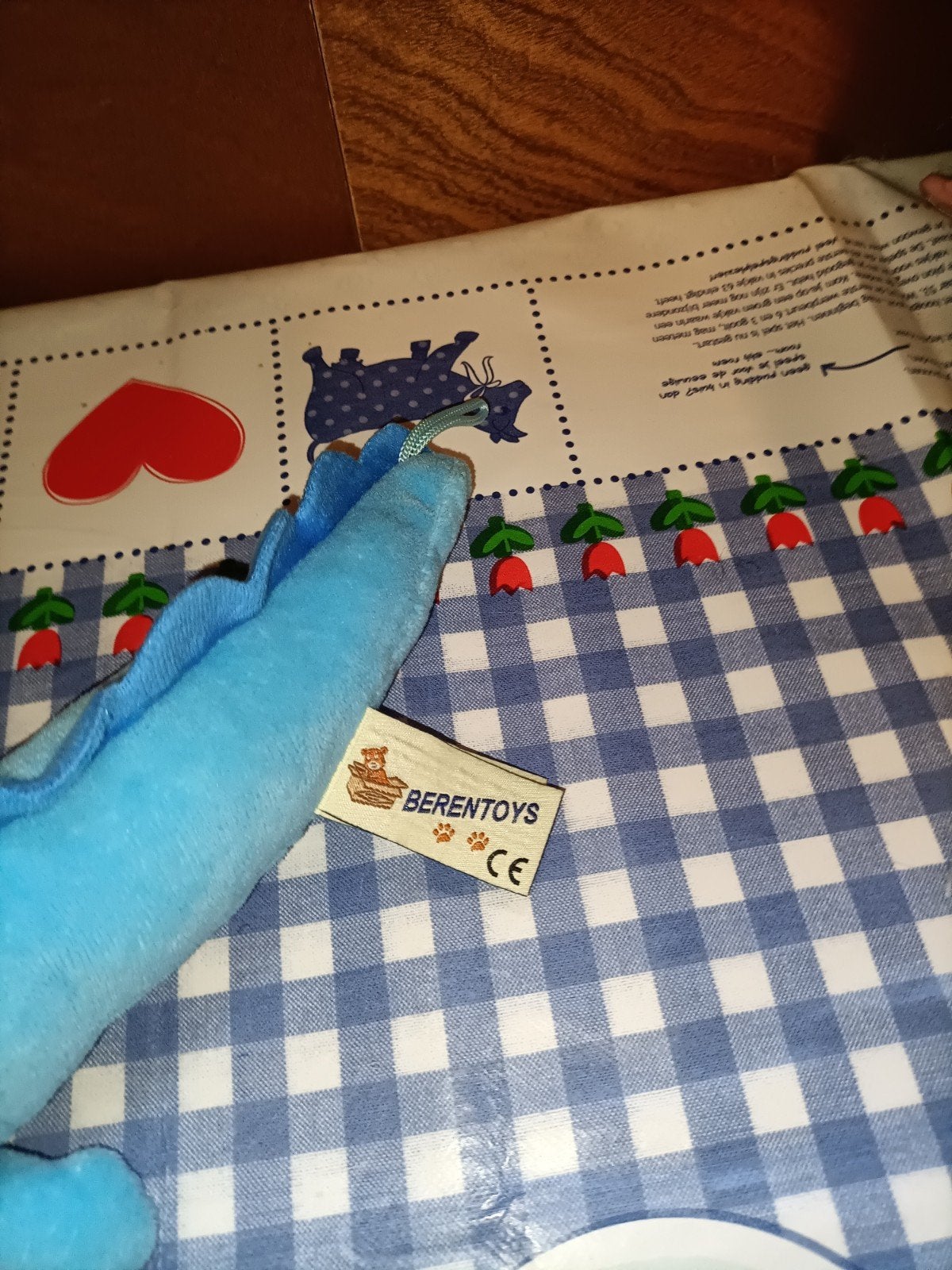 Axoloti knuffel blauw berentoys 43 cm groot, Ophalen of Verzenden, Zo goed als nieuw