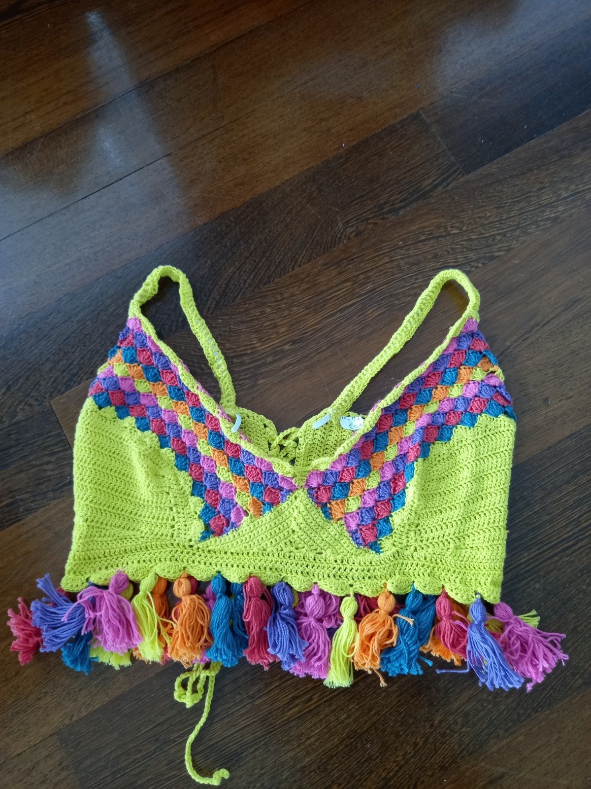 2 stuks gehaakte ibiza topjes  mt M nieuw, Ophalen of Verzenden, Nieuw, Maat 38/40 (M)