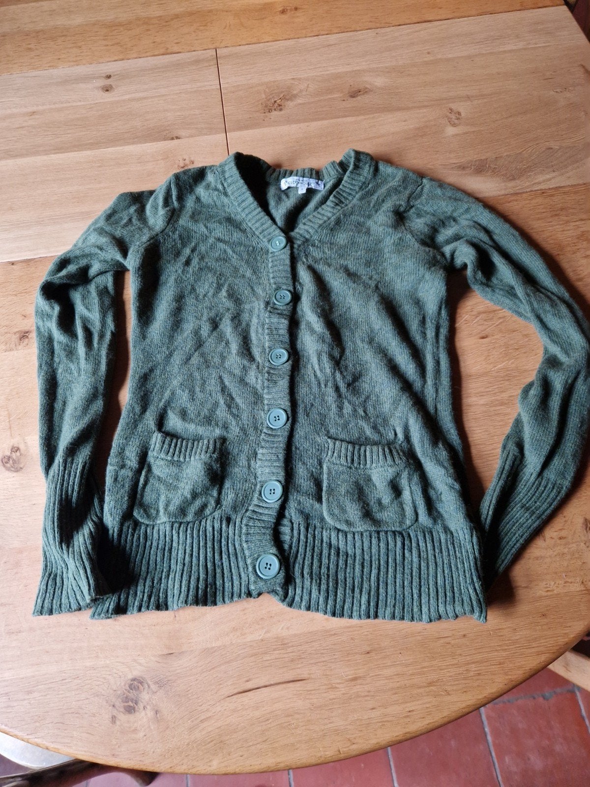 WARM WOLLIG GROEN VEST MAAT S, Ophalen of Verzenden, Maat 36 (S), Groen