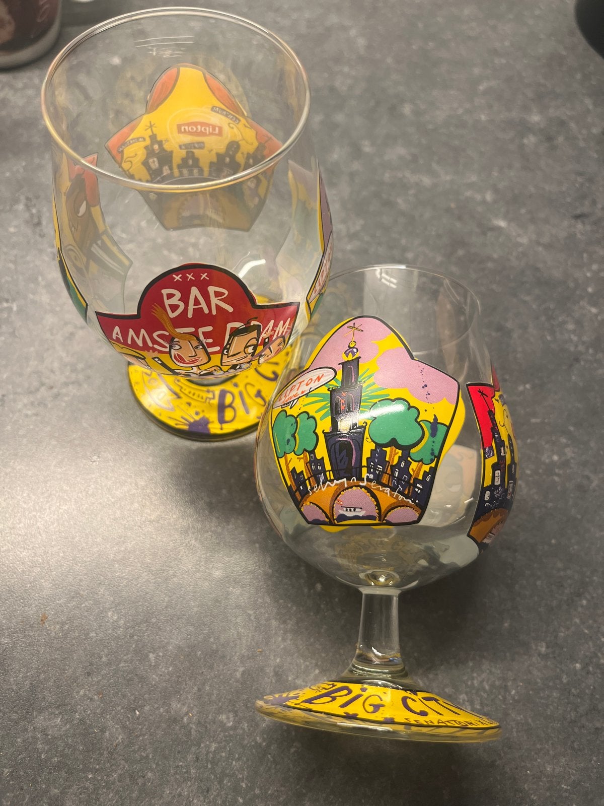 Limited Lipton Ice Tea 'Big City' glas -Selwyn Senator, Ophalen, Meerkleurig, Zo goed als nieuw, Modern