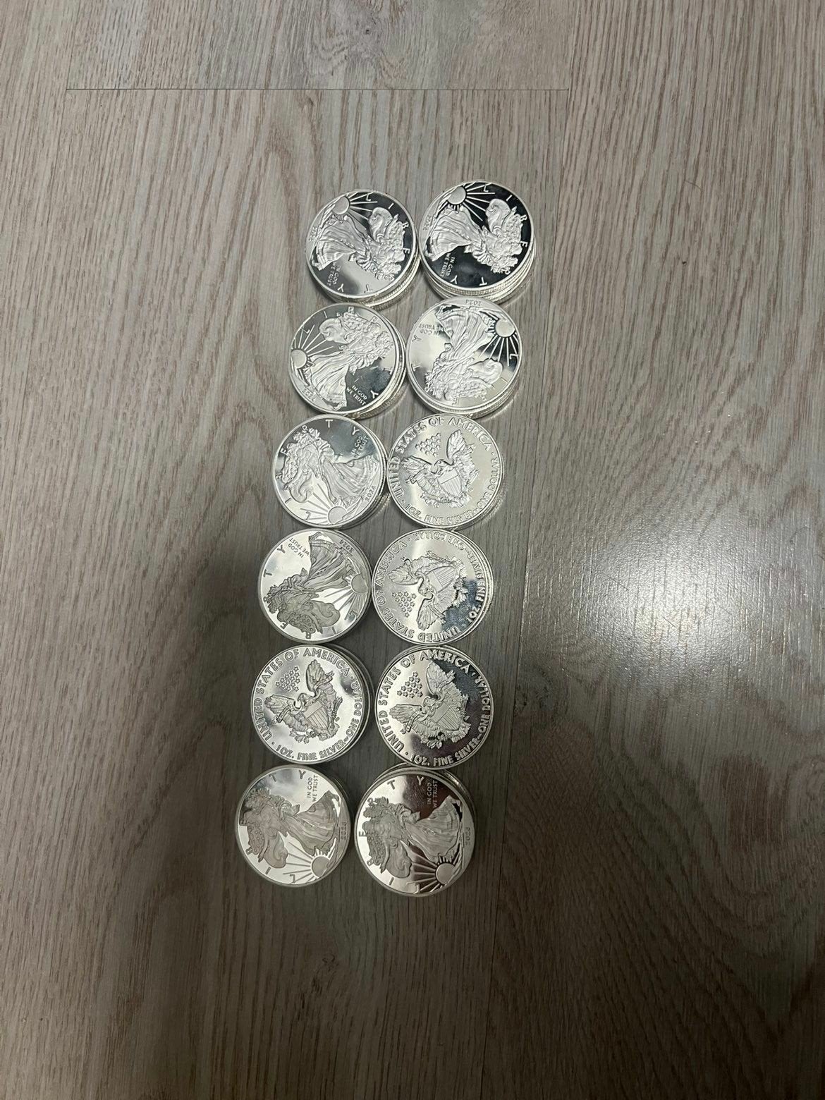 1.2 kilo Fine silver Amerikaanse munten, Ophalen, Zilver