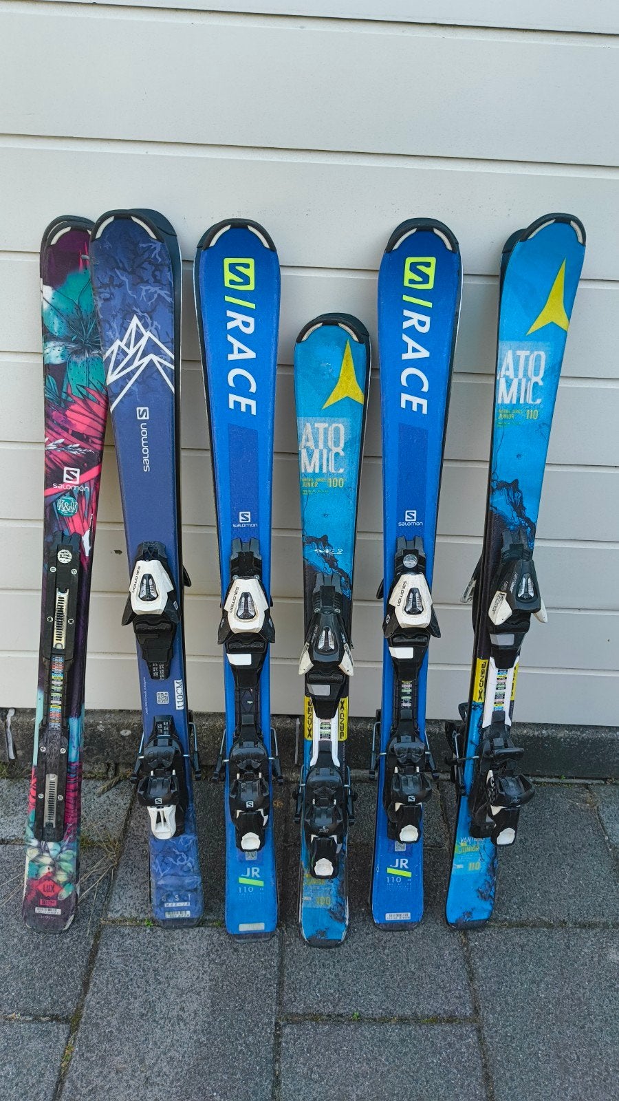 Salomon en atomic skies 100 en 110cm, Sport en Fitness, Gebruikt, 100 tot 140 cm, Ophalen of Verzenden, Atomic