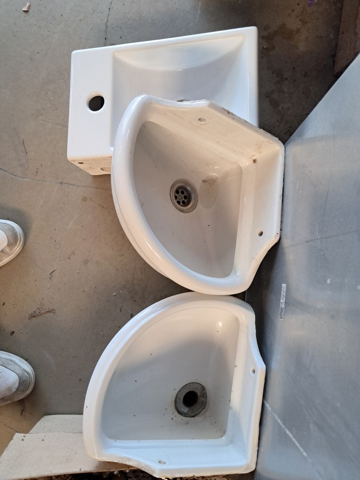 hoek wasbakjes en een langwerpige wasbak, Ophalen of Verzenden, Wastafel