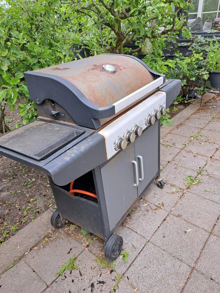 Gas bbq met 4 branders en 2 zijbranders, Tuin en Terras, Gasbarbecues, Ophalen of Verzenden