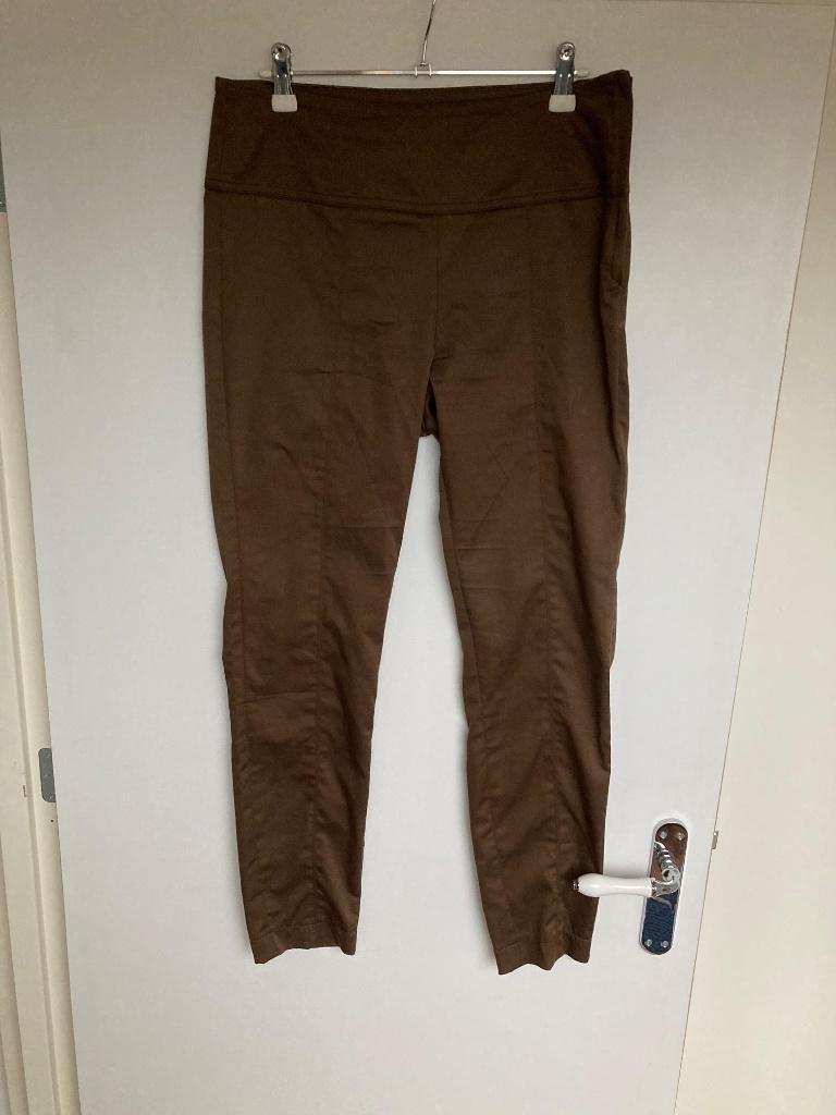 Expresso broek bruin satijn maat 38 skinny high waist, Maat 38/40 (M), EPR Online B.V., Bruin, Expresso