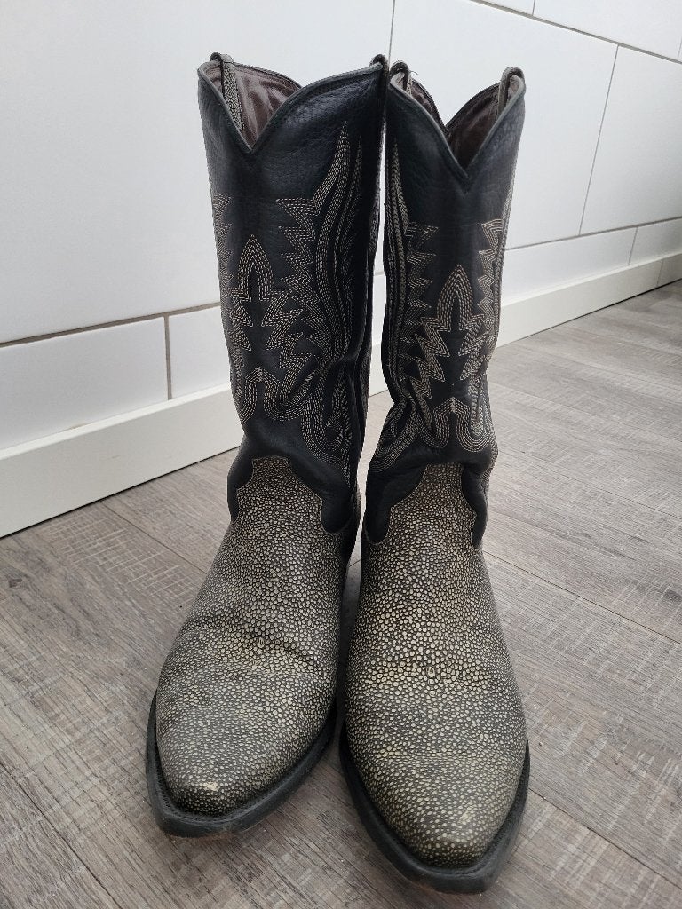 Stoere cowboylaarzen met uniek patroon, Kleding | Heren, Mantarrayo, Zwart, Boots, Ophalen of Verzenden