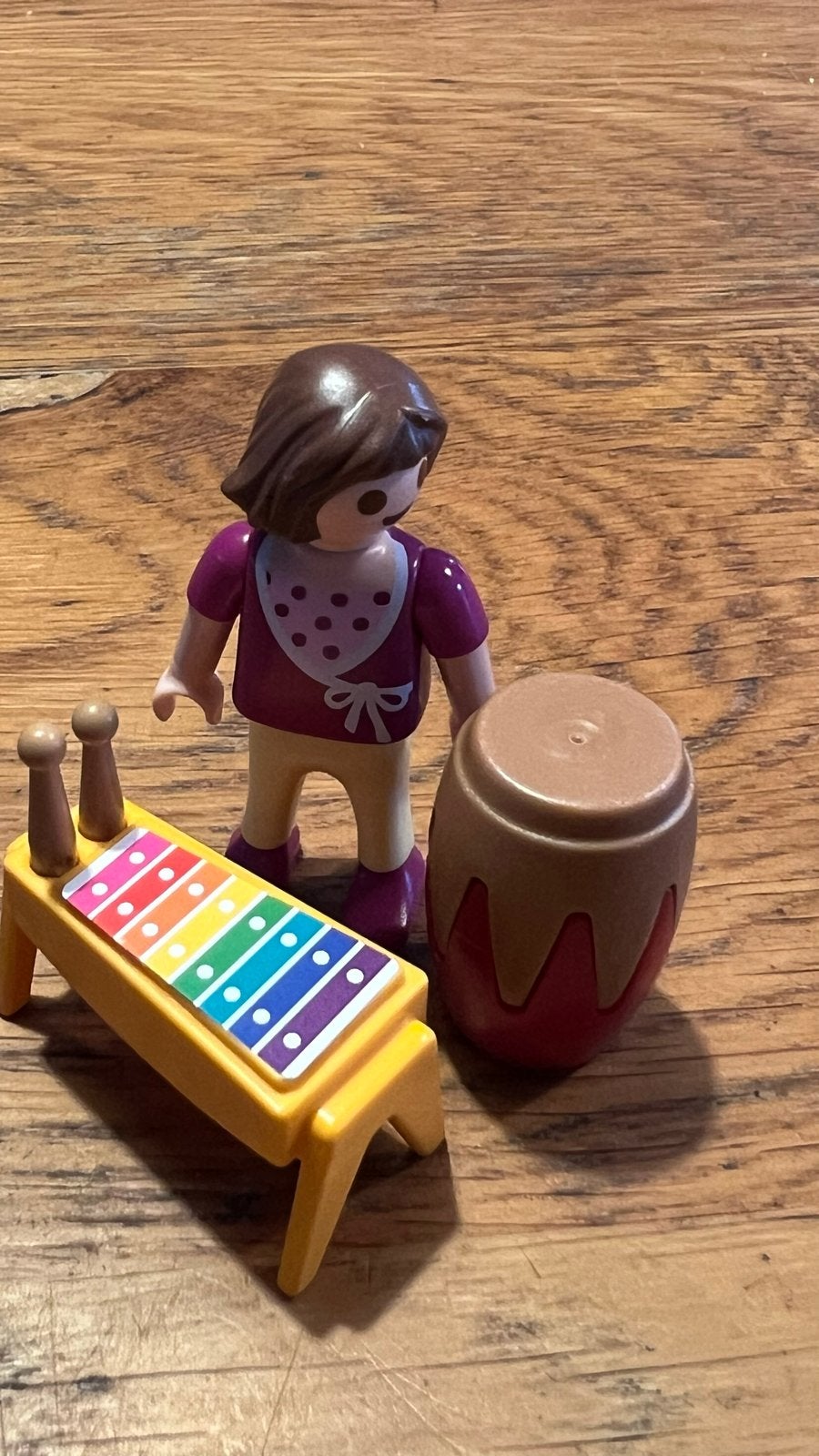 Playmobil figuur met xylofoon en trommel (2), Ophalen of Verzenden, Gebruikt, Jongen of Meisje
