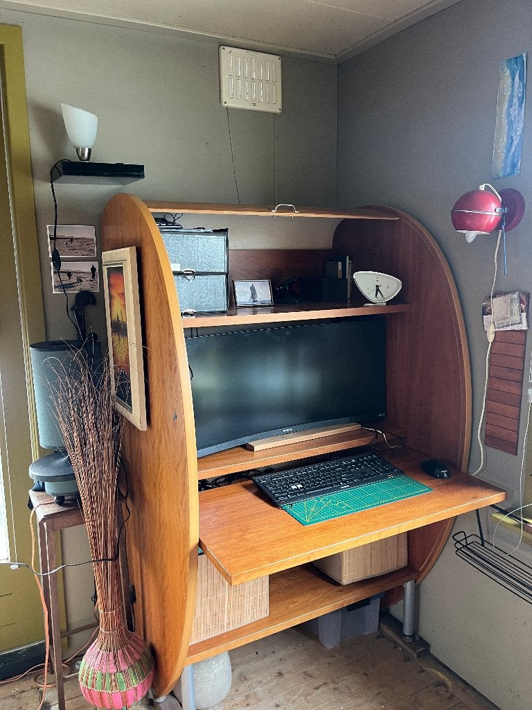 Bijzonder houten rolbureau /secretaire, Ophalen, Gebruikt