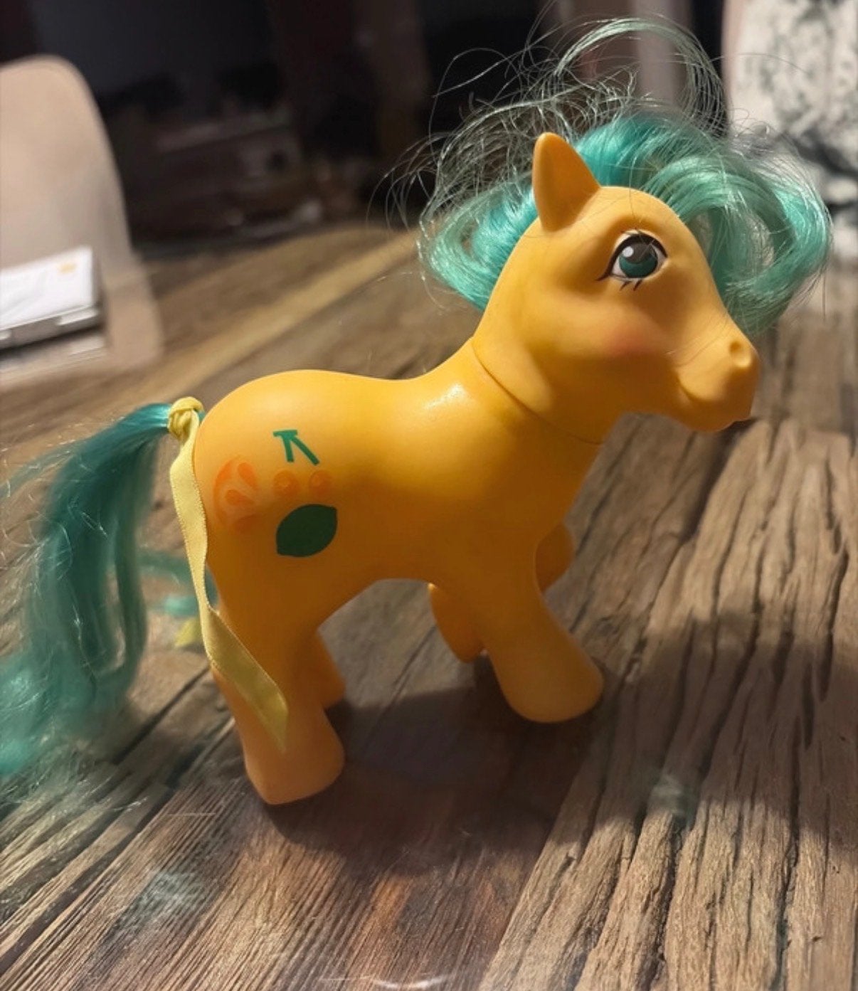 Vintage My Little Pony Tutti Frutti - Geel met Groene Manen, Ophalen of Verzenden, Gebruikt, Jongen of Meisje