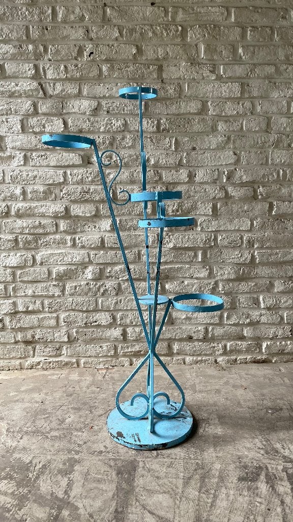 vintage jaren 70 etagere planten rek , smeedijzer, Ophalen