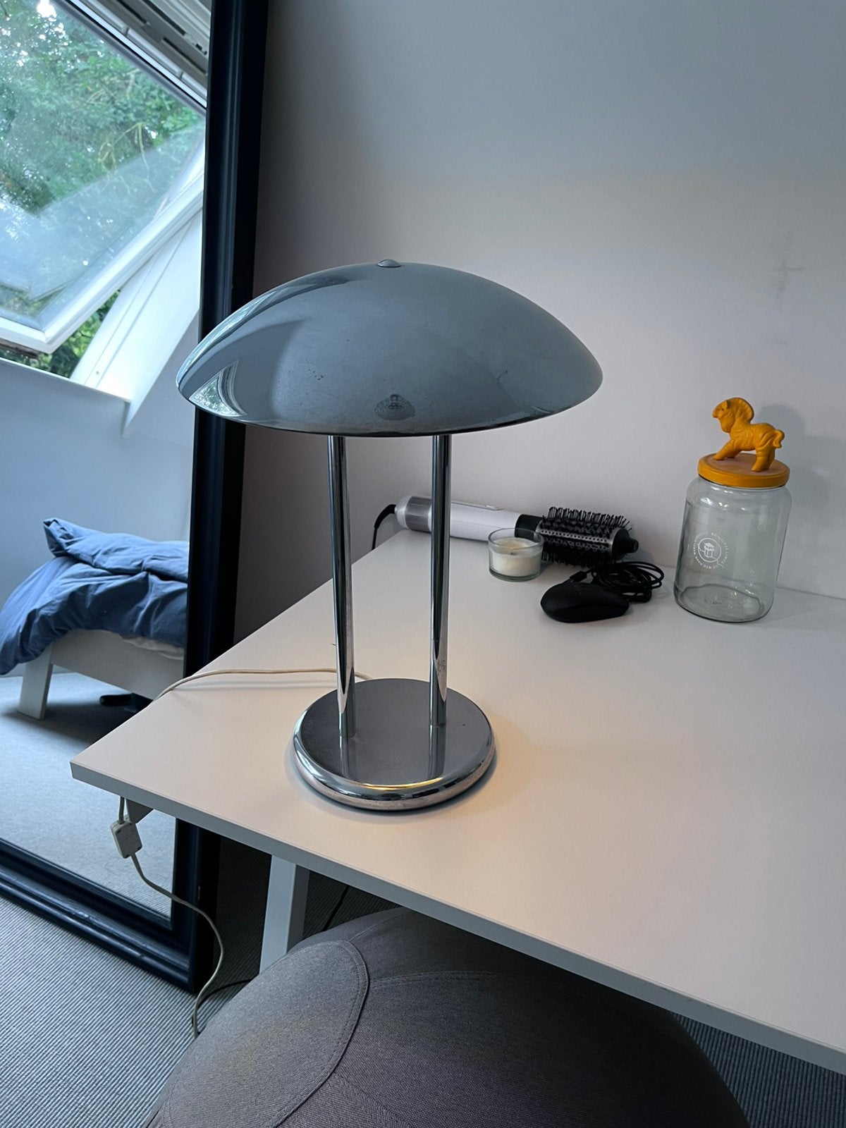 Vintage IKEA mushroom lamp chroom, Ophalen of Verzenden, Gebruikt, IKEA, Vintage