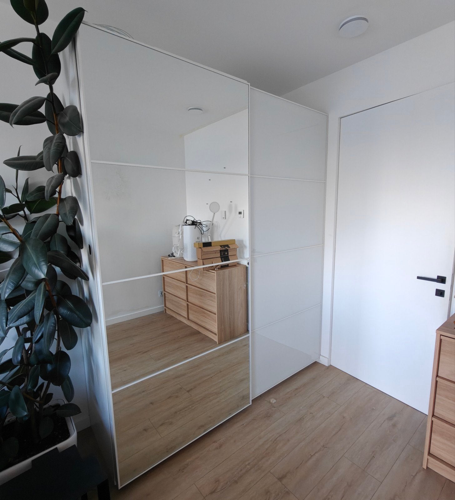 IKEA PAX kledingkast met schuifdeur en lades/mandjes, Ophalen, Overige materialen, Gebruikt, Modern, functioneel